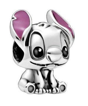 Charm de plata con esmalte negro y morado de Lilo y Stitch de Pandora Disney 798844C01 para mujer