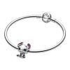 Charm de plata con esmalte negro y morado de Lilo y Stitch de Pandora Disney 798844C01 para mujer