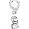 Charm colgante de plata de ley con pareja casada de Pandora con circonita cúbica transparente 798896C01 para mujer