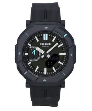 Reloj Casio Pro Trek analógico digital con conexión para teléfono inteligente, esfera verde de resina, resistente al agua y con