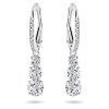 Pendientes de aro con baño de rodio y circonitas Swarovski Stilla Attract 5416155 para mujer