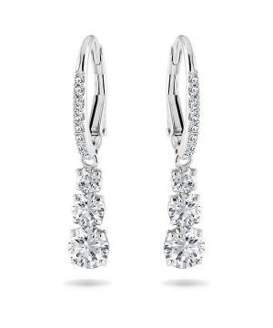 Pendientes de aro con baño de rodio y circonitas Swarovski Stilla Attract 5416155 para mujer