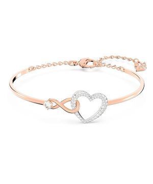 Brazalete Swarovski Hyperbola Infinity And Heart con acabado en metal mixto y circonitas 5518869 para mujer