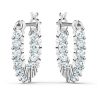 Pendientes de aro con baño de rodio y circonitas Swarovski Matrix Vittore 5562126 para mujer