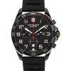 Reloj cronógrafo deportivo Victorinox Swiss Army Fieldforce con correa de caucho y esfera negra de cuarzo 241889 100M para hombr