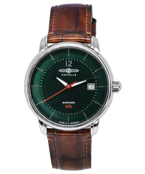 Zeppelin LZ 120 Bodensee correa de cuero esfera verde oscuro automático 81604 Watch de Men es