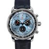 Reloj Zeppelin LZ 14 Marine Cronógrafo Correa de piel Esfera azul hielo Cuarzo 88862 para hombre