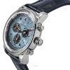 Reloj Zeppelin LZ 14 Marine Cronógrafo Correa de piel Esfera azul hielo Cuarzo 88862 para hombre