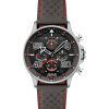 Reloj cronógrafo de cuarzo con correa de cuero y esfera negra AVI-8 Hawker Typhoon Coningham AV-4093-0A para hombre