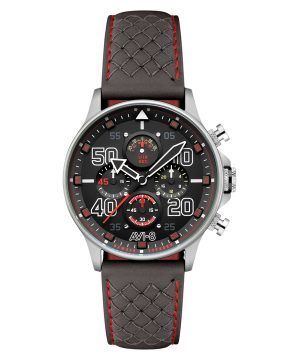 Reloj cronógrafo de cuarzo con correa de cuero y esfera negra AVI-8 Hawker Typhoon Coningham AV-4093-0A para hombre