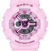 Reloj Casio Baby-G analógico digital con correa de resina rosa y esfera rosa de cuarzo BA-110YK-4A 100 m para mujer