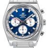 Reloj Casio Edifice analógico con cronógrafo de acero inoxidable y esfera azul de cuarzo EFB-730D-2AV 100M para hombre