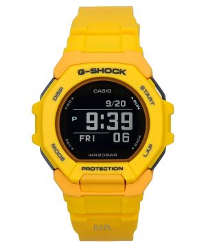 Reloj Casio G-Shock G-Squad Digital Smartphone Link de resina de base biológica amarilla GBD-300-9 200M para hombre