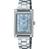 Reloj Casio Standard analógico de acero inoxidable con esfera de nácar y cuarzo LTP-1234DS-2A para mujer