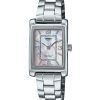 Reloj Casio Standard analógico de acero inoxidable con esfera de nácar y cuarzo LTP-1234DS-4A para mujer