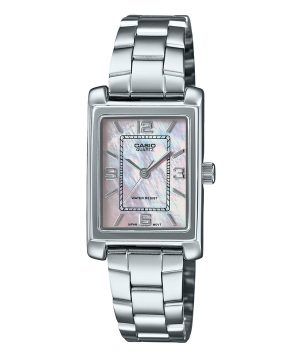 Reloj Casio Standard analógico de acero inoxidable con esfera de nácar y cuarzo LTP-1234DS-4A para mujer