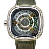 Reloj automático Sevenfriday M-Series SF-M2-05 para hombre con correa de cuero y esfera marrón y capacidad NFC