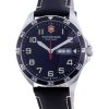 Refurbished Victorinox Fieldforce Leather Black Dial Quartz 241846 100M Mens Watch