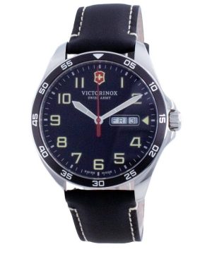 Refurbished Victorinox Fieldforce Leather Black Dial Quartz 241846 100M Mens Watch