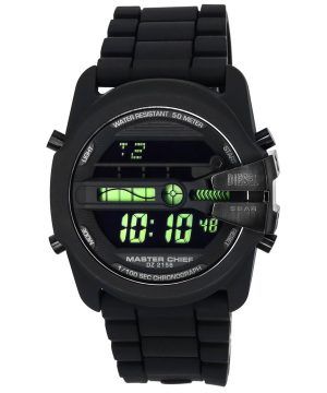 Refurbished Diesel Master Chief Digital Silicone Strap Black Dial Quartz DZ2158 Mens Watch