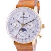 Reloj Zeppelin Hindenburg LZ129 Moon Phase con esfera blanca de cuarzo 70391 para mujer reacondicionado