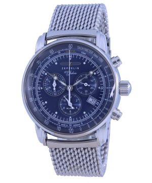 Refurbished Zeppelin 100 Jahre Ed.1 Chronograph Blue Dial Quartz 7680M3 Mens Watch