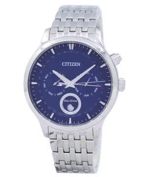 Reloj Citizen Eco-Drive Moon Phase con esfera texturizada azul, fabricado en Japón, AP1050-56L para hombre, reacondicionado