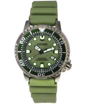 Reloj Citizen Promaster Marine Eco-Drive Diver&#39,s BN0157-11X con correa de caucho y esfera verde, 200 m, para hombre, reacond