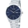 Reloj Citizen automático de acero inoxidable con esfera azul NH8350-83L para hombre renovado