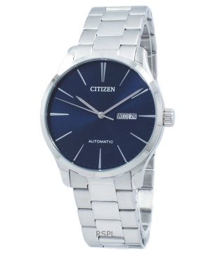 Reloj Citizen automático de acero inoxidable con esfera azul NH8350-83L para hombre renovado