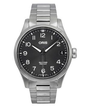 Reloj automático Oris Big Crown ProPilot de acero inoxidable con esfera gris 01 751 7761 4063-07 8 20 08P 100M para hombre