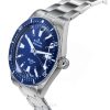 Edox Skydiver Date Edición limitada Reloj automático de buceo en acero inoxidable con esfera azul 80126 3BUM BUIN 300M para homb