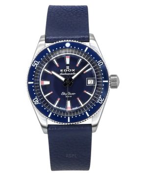 Reloj de buceo automático Edox Skydiver Limited Special Blue Dial 80131 3BUC BUICO 300M para hombre con correa adicional