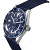 Reloj de buceo automático Edox Skydiver Limited Special Blue Dial 80131 3BUC BUICO 300M para hombre con correa adicional