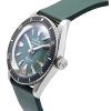 Reloj de buceo automático Edox Skydiver Special Edition con esfera verde 801313NCVI 300M para hombre con correa adicional