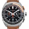 Reloj cronógrafo Bulova Racer con correa de cuero y esfera negra de cuarzo 98B427 100M para hombre