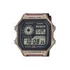 Reloj Casio Standard Digital World Time con correa de cuero de cuarzo AE-1200WHL-5AV 100M para hombre