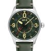 Reloj automático para hombre AVI-8 Spitfire Smith con correa de cuero y esfera verde AV-4090-03