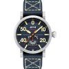 Reloj para hombre AVI-8 Dambuster Chadwick Meca-Quartz con correa de piel azul cobalto y esfera azul AV-4113-01