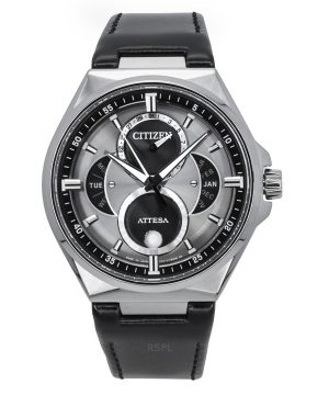 Reloj Citizen Attesa Moon Phase Super Titanium con esfera gris Eco-Drive BU0060-09H 100M para hombre