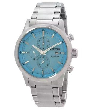 Reloj Citizen Eco-Drive CA0748-80L 100M Cronógrafo de acero inoxidable con esfera azul para hombre