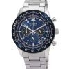 Reloj Citizen Eco-Drive Cronógrafo de acero inoxidable con esfera azul CA4554-84L 100M para hombre