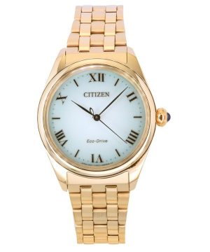 Reloj Citizen L Eco-Drive EM1143-81X para mujer, de acero inoxidable en tono oro rosa y esfera verde claro