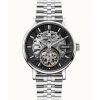 Reloj automático Ingersoll The Charles de acero inoxidable con esfera esqueletizada negra I05804B para hombre