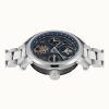 Reloj automático Ingersoll The Arc Moon Phase de acero inoxidable con esfera azul y esqueleto para hombre I16003