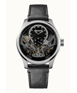 Reloj automático Ingersoll The Naismith con correa de cuero y esfera esquelética negra I16101 para hombre