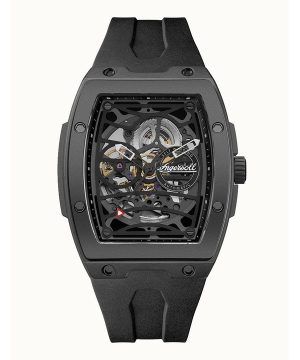 Reloj automático Ingersoll The Rim con correa de poliuretano y esfera esqueletizada negra I16201 para hombre