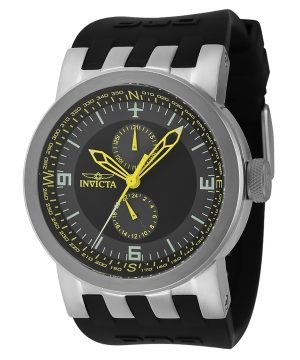 Reloj de cuarzo multifunción Invicta DNA con correa de silicona gris y negra 44225 100M para hombre