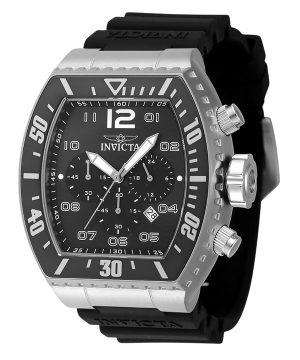 Reloj cronógrafo Invicta Pro Diver con correa de silicona y esfera negra de cuarzo 47282 100M para hombre