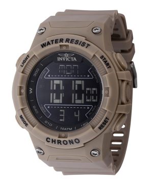 Reloj cronógrafo digital Invicta Racing con correa de poliuretano y esfera negra de cuarzo 47526 100M para hombre